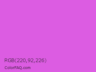RGB 220,92,226 Color Image
