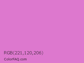 RGB 221,120,206 Color Image