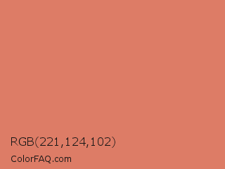 RGB 221,124,102 Color Image