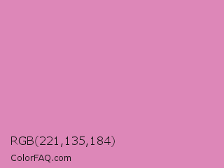 RGB 221,135,184 Color Image