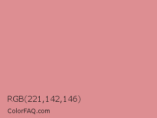 RGB 221,142,146 Color Image