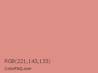 RGB 221,143,133 Color Image