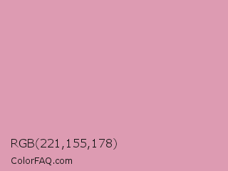 RGB 221,155,178 Color Image