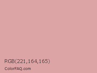 RGB 221,164,165 Color Image