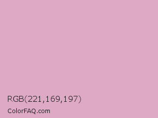 RGB 221,169,197 Color Image