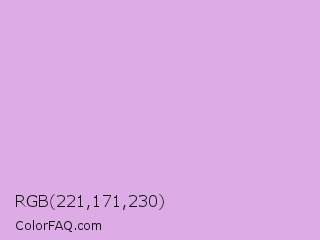RGB 221,171,230 Color Image