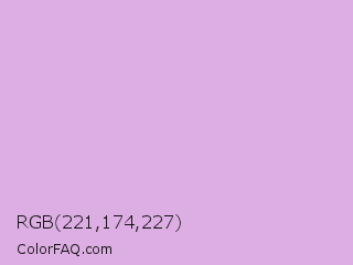 RGB 221,174,227 Color Image