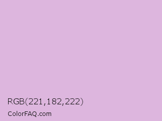 RGB 221,182,222 Color Image