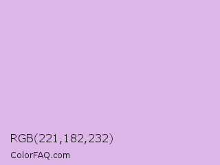 RGB 221,182,232 Color Image