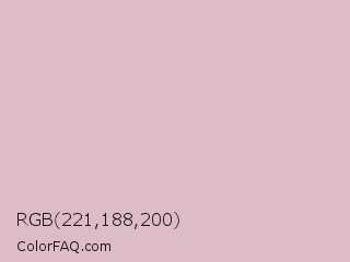 RGB 221,188,200 Color Image