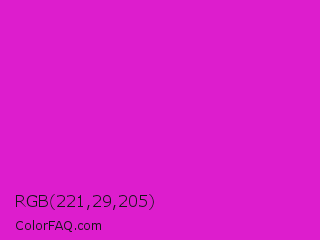RGB 221,29,205 Color Image