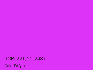 RGB 221,50,248 Color Image