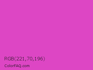 RGB 221,70,196 Color Image