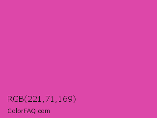 RGB 221,71,169 Color Image