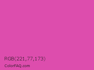 RGB 221,77,173 Color Image