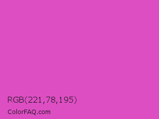 RGB 221,78,195 Color Image