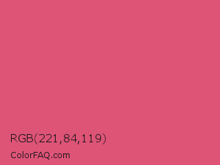 RGB 221,84,119 Color Image