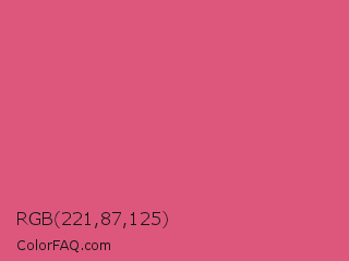 RGB 221,87,125 Color Image
