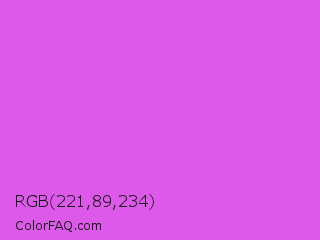 RGB 221,89,234 Color Image