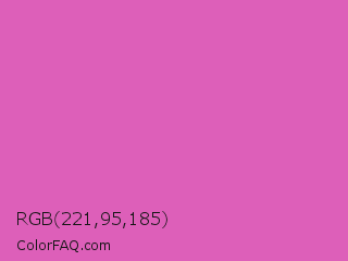 RGB 221,95,185 Color Image