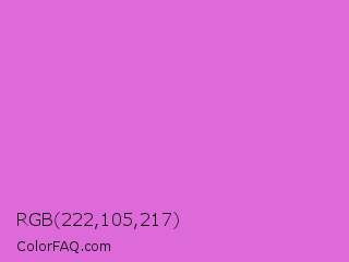 RGB 222,105,217 Color Image