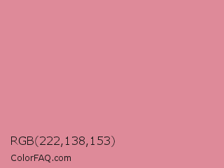 RGB 222,138,153 Color Image