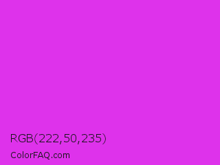 RGB 222,50,235 Color Image