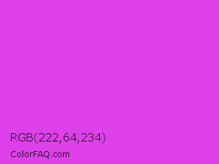 RGB 222,64,234 Color Image