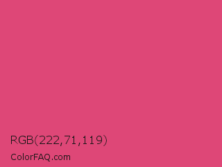 RGB 222,71,119 Color Image