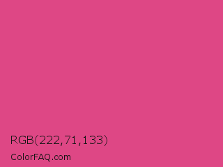 RGB 222,71,133 Color Image