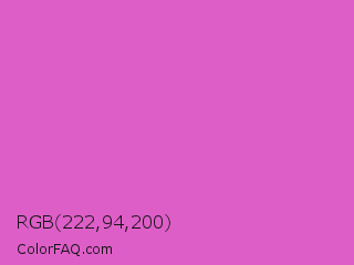 RGB 222,94,200 Color Image