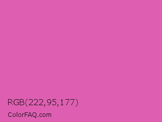 RGB 222,95,177 Color Image
