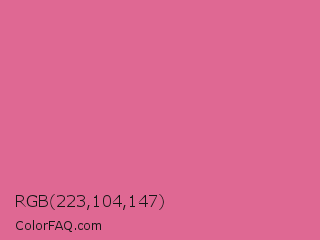 RGB 223,104,147 Color Image