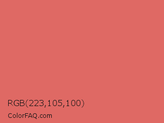 RGB 223,105,100 Color Image