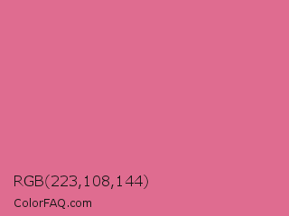 RGB 223,108,144 Color Image