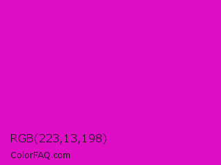 RGB 223,13,198 Color Image