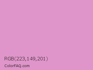 RGB 223,149,201 Color Image