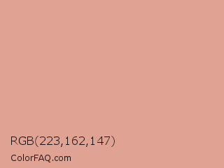 RGB 223,162,147 Color Image