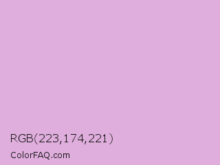 RGB 223,174,221 Color Image