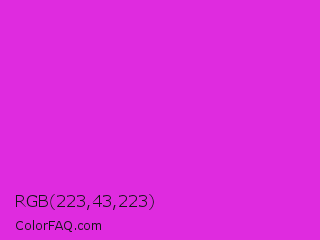 RGB 223,43,223 Color Image