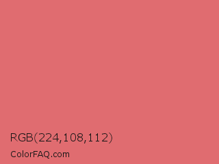 RGB 224,108,112 Color Image