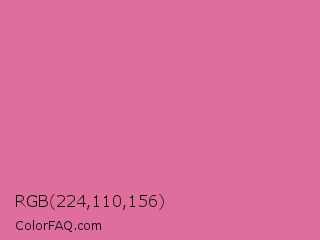 RGB 224,110,156 Color Image