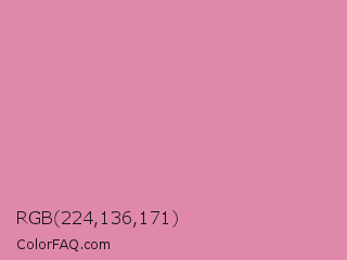 RGB 224,136,171 Color Image