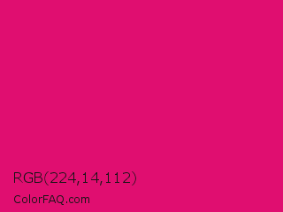 RGB 224,14,112 Color Image