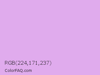 RGB 224,171,237 Color Image