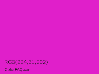 RGB 224,31,202 Color Image
