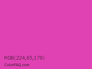 RGB 224,65,179 Color Image