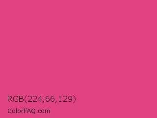 RGB 224,66,129 Color Image