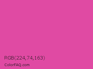 RGB 224,74,163 Color Image