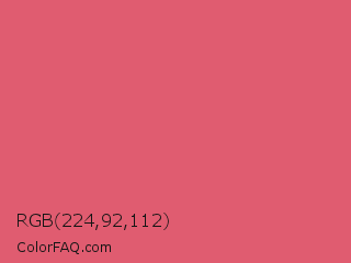 RGB 224,92,112 Color Image
